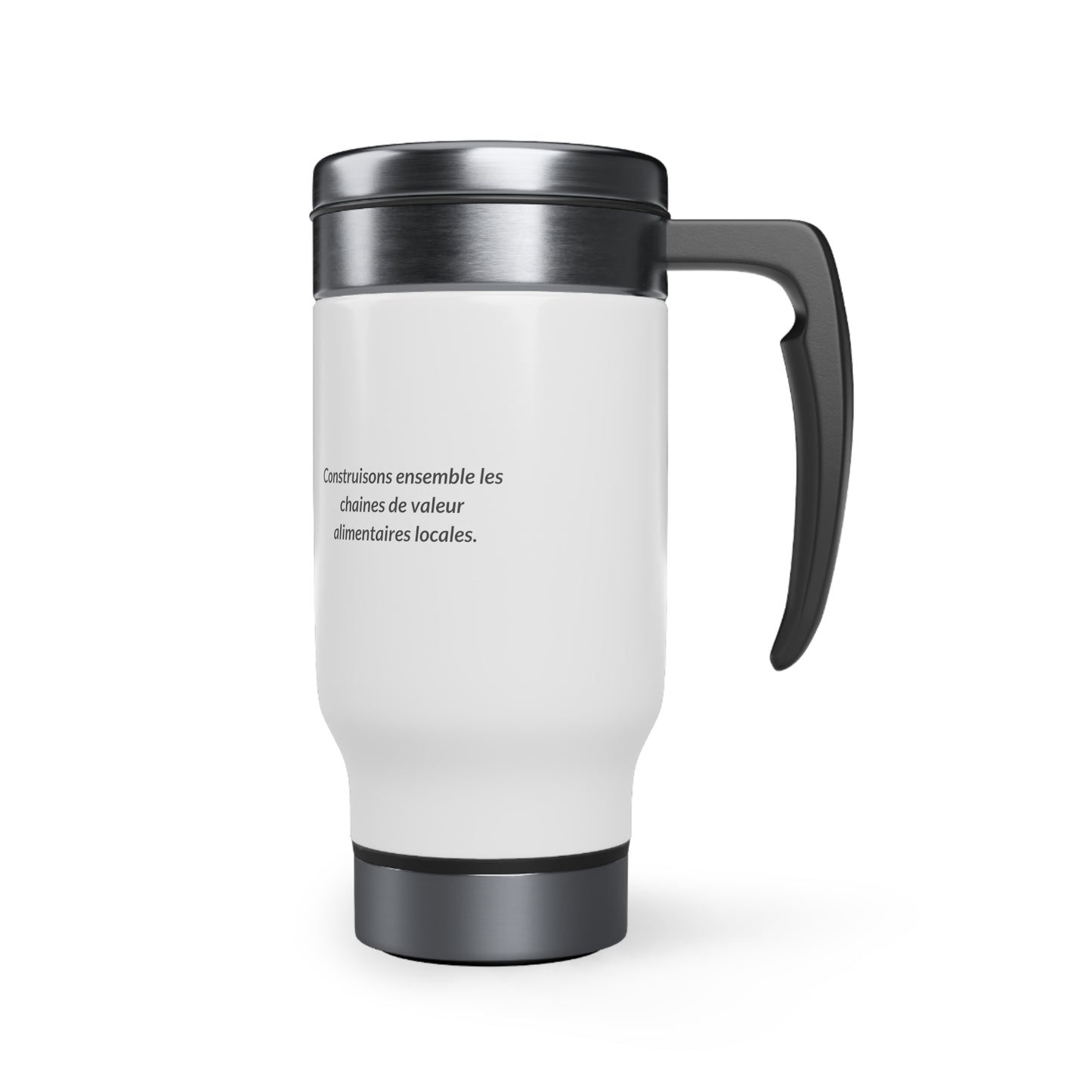 Tasse de voyage en acier inoxydable avec poignée, 14 oz